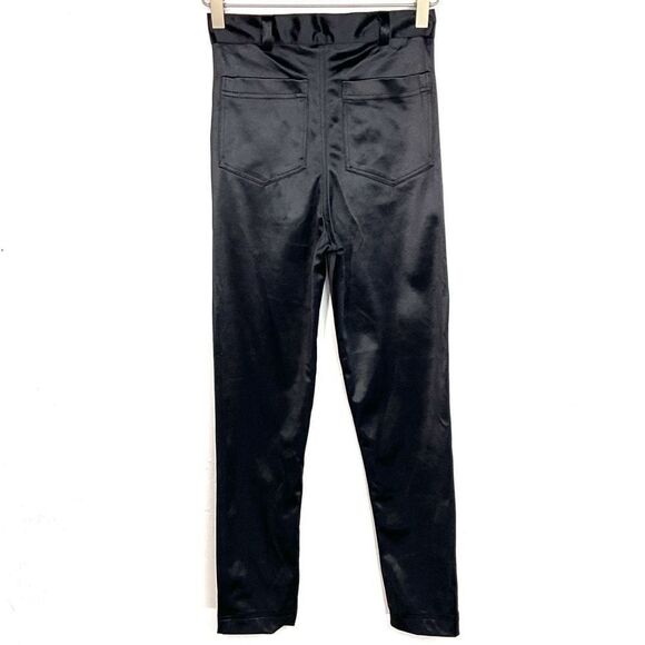 Frederick’s of Hollywood Vintage Black Satin Skinny Pants 5 - Picture 4 of 6